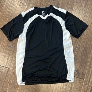 Black and White Athletic T-Shirt